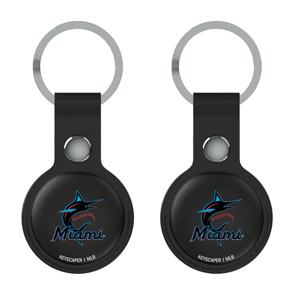 Miami Marlins Insignia AirTag Black Airtag Holder 2-Pack