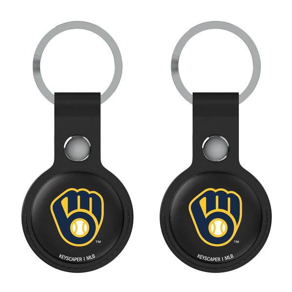 Milwaukee Brewers Insignia AirTag Black Airtag Holder 2-Pack