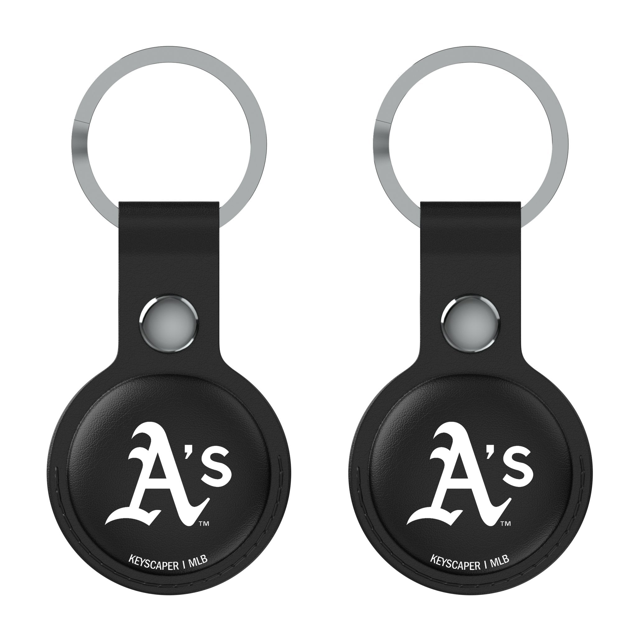 Oakland Athletics Insignia AirTag Black Airtag Holder 2-Pack