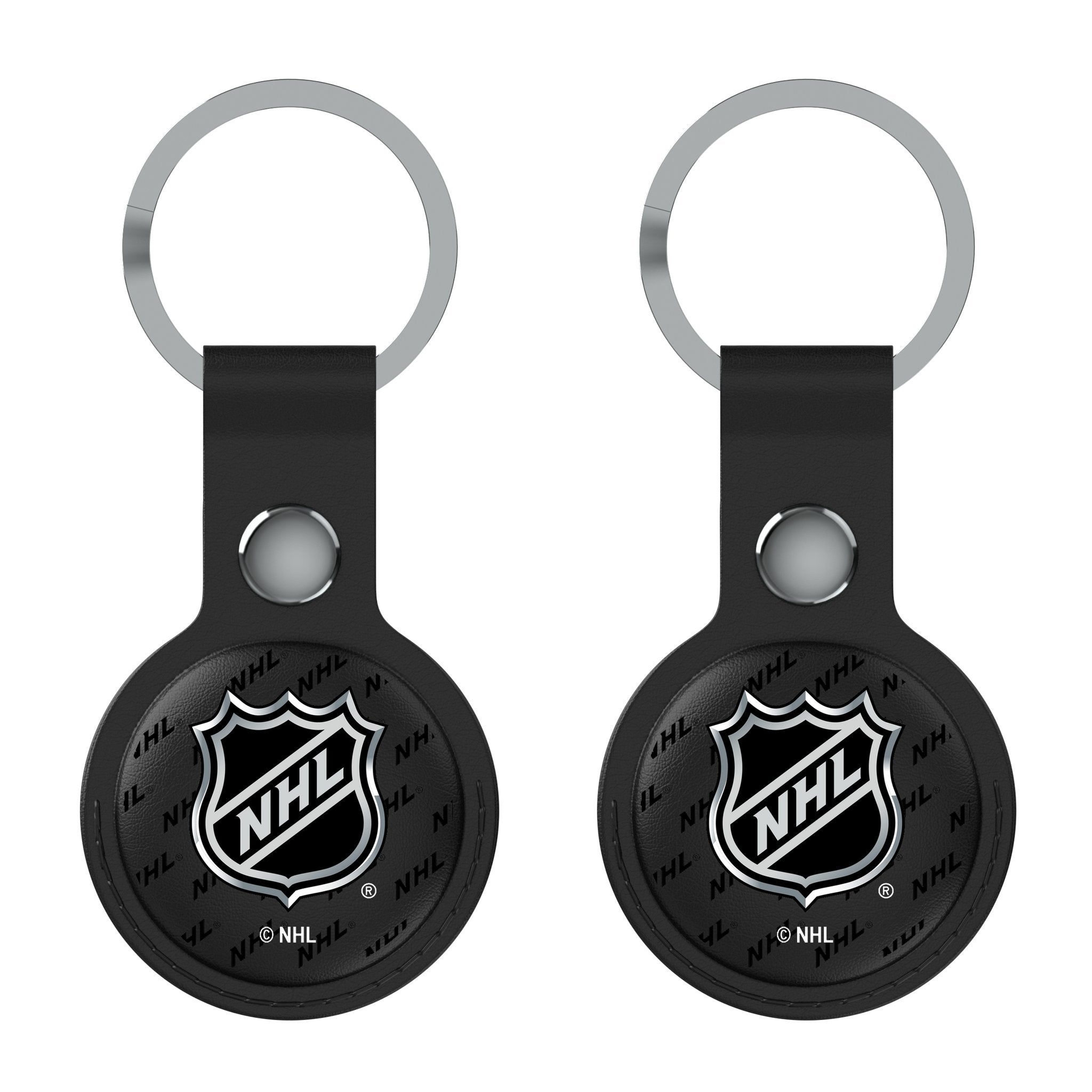 NHL Fashion Pattern AirTag Black Airtag Holder 2-Pack