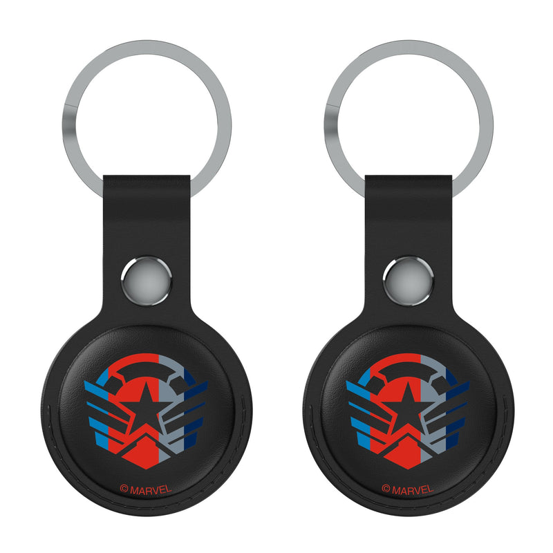 Marvel Avengers Sam Wilson Captain America Sigil AirTag Black Airtag Holder 2-Pack