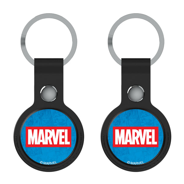 Marvel Comics Marvel Logo AirTag Black Airtag Holder 2-Pack