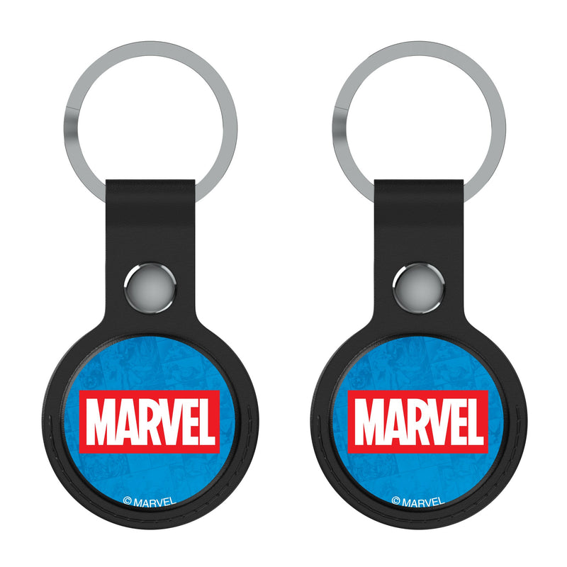 Marvel Comics Marvel Logo AirTag Black Airtag Holder 2-Pack