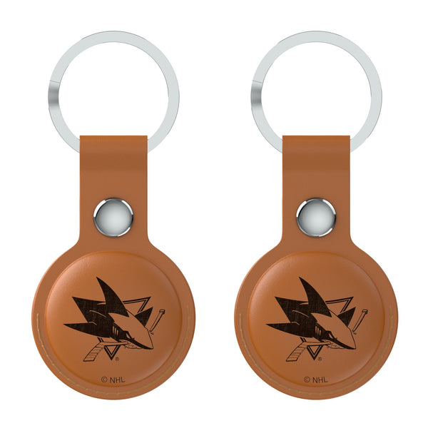 San Jose Sharks Burn AirTag Brown Airtag Holder 2-Pack