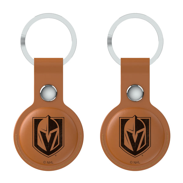 Vegas Golden Knights Burn AirTag Brown Airtag Holder 2-Pack