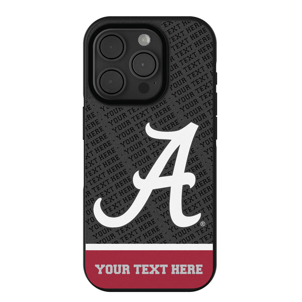 University of Alabama Crimson Tide Script A Personalized EndZone Plus iPhone Bump Phone Case for Apple iPhone