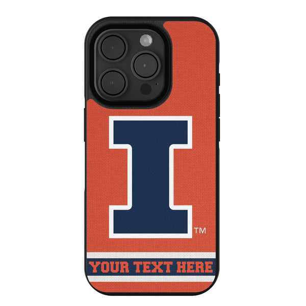 University of Illinois Fighting Illini Personalized Stripe iPhone Bump Phone Case for Apple iPhone