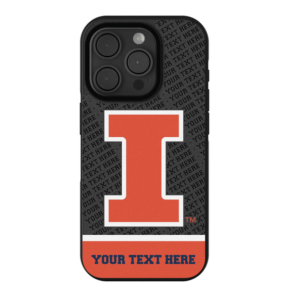 University of Illinois Fighting Illini Personalized EndZone Plus iPhone Bump Phone Case for Apple iPhone