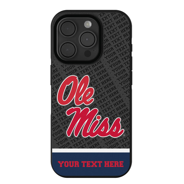 University of Mississippi Rebels Personalized EndZone Plus iPhone Bump Phone Case for Apple iPhone