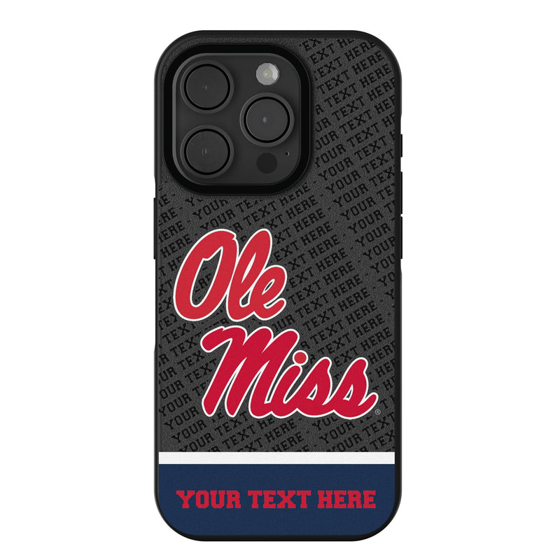 University of Mississippi Rebels Personalized EndZone Plus iPhone Bump Phone Case for Apple iPhone