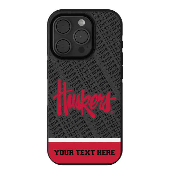 University of Nebraska Huskers Personalized EndZone Plus iPhone Bump Phone Case for Apple iPhone