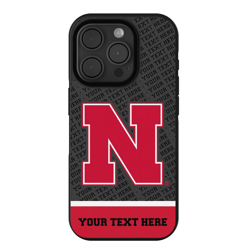University of Nebraska Huskers Block N Personalized EndZone Plus iPhone Bump Phone Case for Apple iPhone