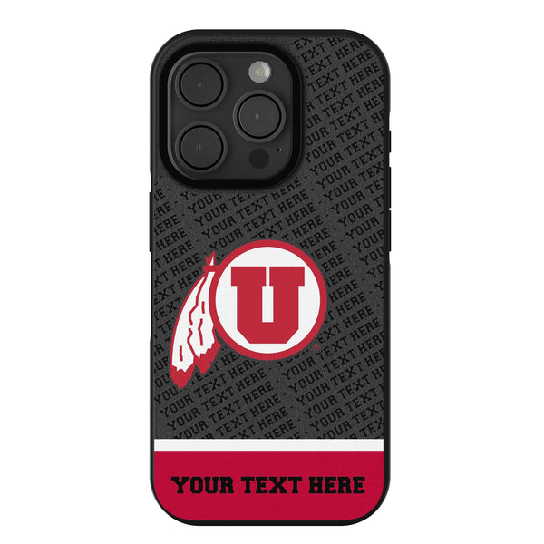 University of Utah Utes Personalized EndZone Plus iPhone Bump Phone Case for Apple iPhone