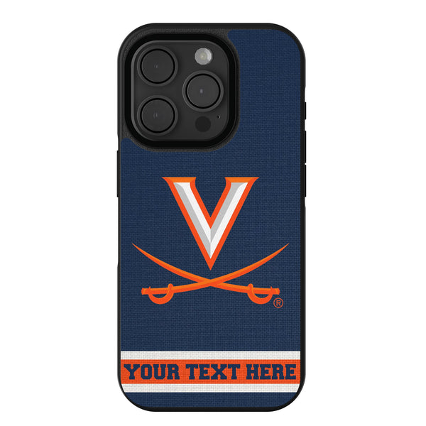University of Virginia Cavaliers Personalized Stripe iPhone Bump Phone Case for Apple iPhone