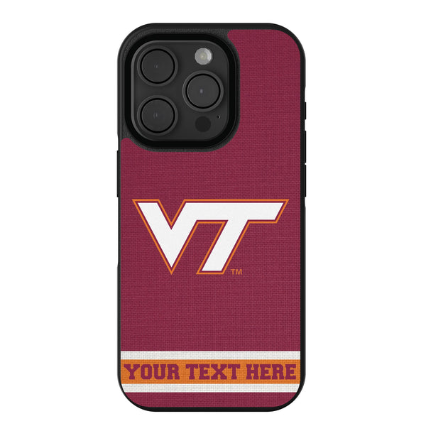 Virginia Tech Hokies Personalized Stripe iPhone Bump Phone Case for Apple iPhone