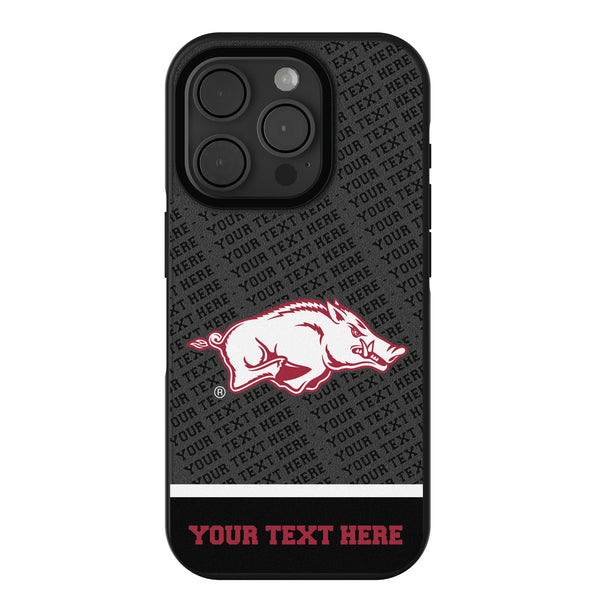 University of Arkansas Fayetteville Razorbacks Personalized EndZone Plus iPhone Bump Phone Case for Apple iPhone