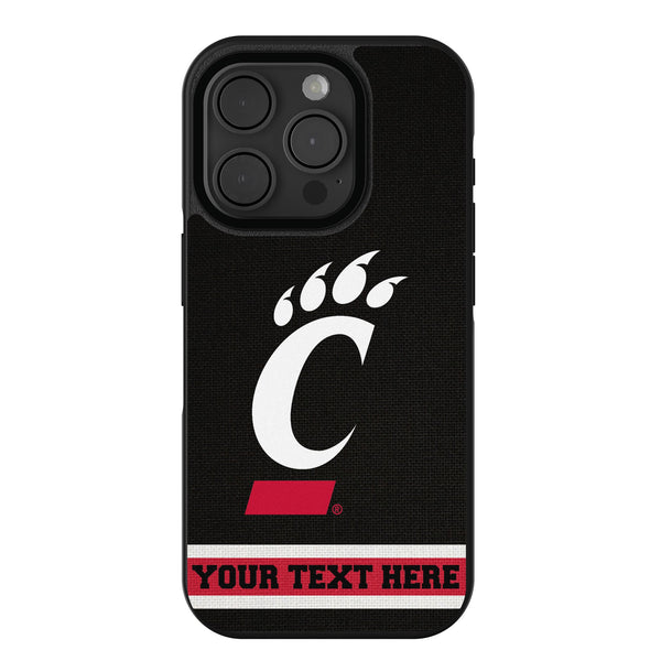 University of Cincinnati Bearcats Personalized Stripe iPhone Bump Phone Case for Apple iPhone