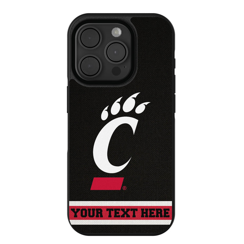 University of Cincinnati Bearcats Personalized Stripe iPhone Bump Phone Case for Apple iPhone