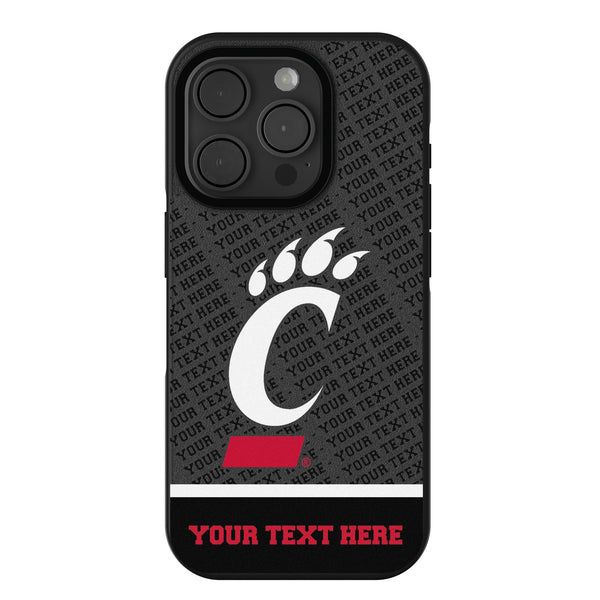 University of Cincinnati Bearcats Personalized EndZone Plus iPhone Bump Phone Case for Apple iPhone