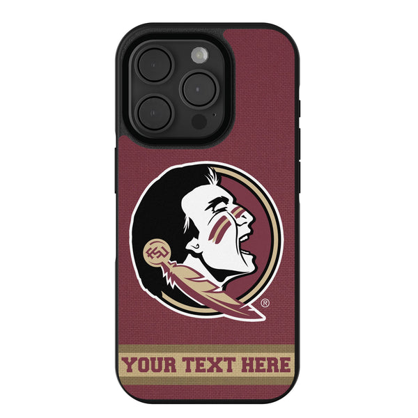 Florida State University Seminoles Personalized Stripe iPhone Bump Phone Case for Apple iPhone