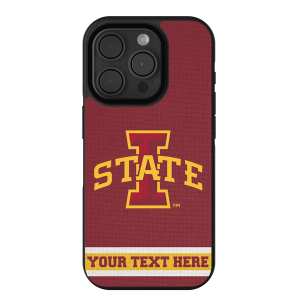Iowa State University Cyclones Personalized Stripe iPhone Bump Phone Case for Apple iPhone