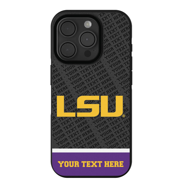 Louisiana State University Tigers Personalized EndZone Plus iPhone Bump Phone Case for Apple iPhone