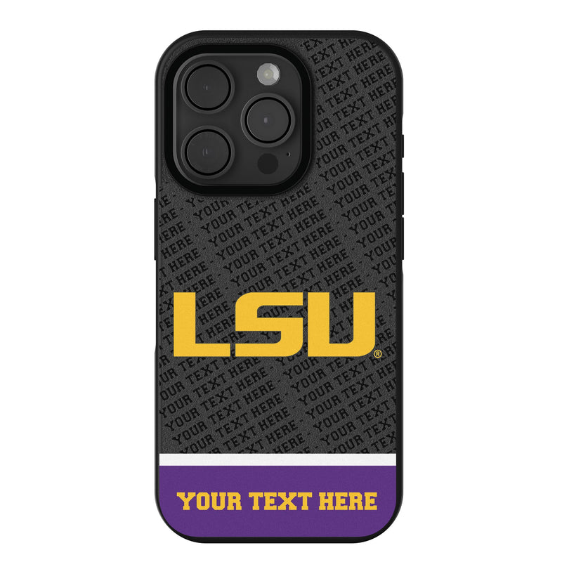Louisiana State University Tigers Personalized EndZone Plus iPhone Bump Phone Case for Apple iPhone