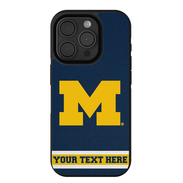 University of Michigan Wolverines Personalized Stripe iPhone Bump Phone Case for Apple iPhone