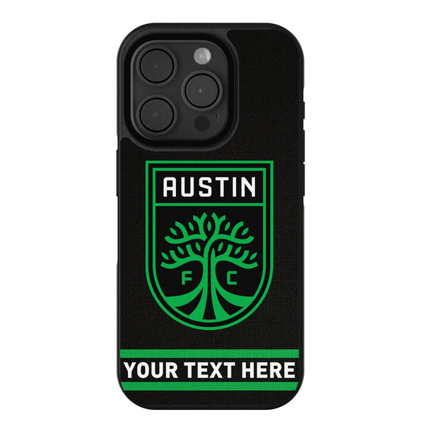 Austin FC Personalized Stripe iPhone Bump Phone Case for Apple iPhone