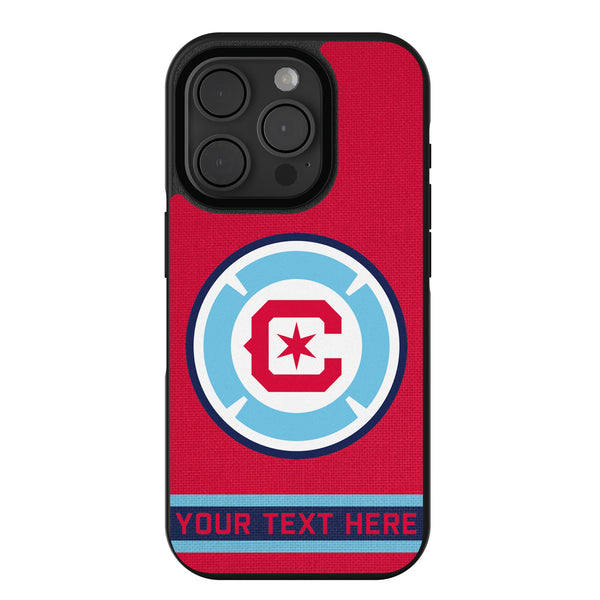 Chicago Fire Personalized Stripe iPhone Bump Phone Case for Apple iPhone