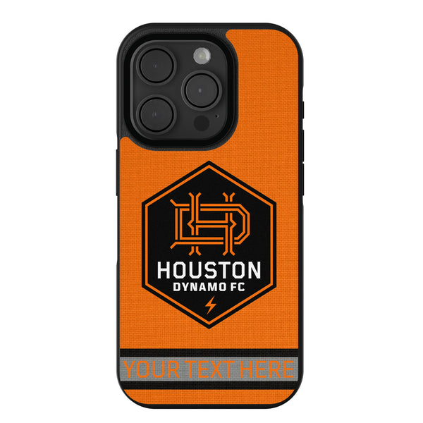 Houston Dynamo Personalized Stripe iPhone Bump Phone Case for Apple iPhone