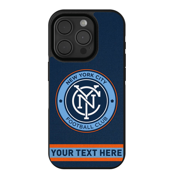 New York City FC Personalized Stripe iPhone Bump Phone Case for Apple iPhone
