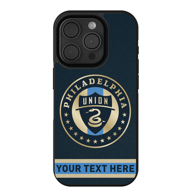 Philadelphia Union Personalized Stripe iPhone Bump Phone Case for Apple iPhone
