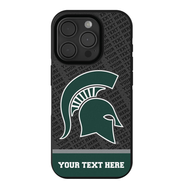 Michigan State University Spartans Personalized EndZone Plus iPhone Bump Phone Case for Apple iPhone