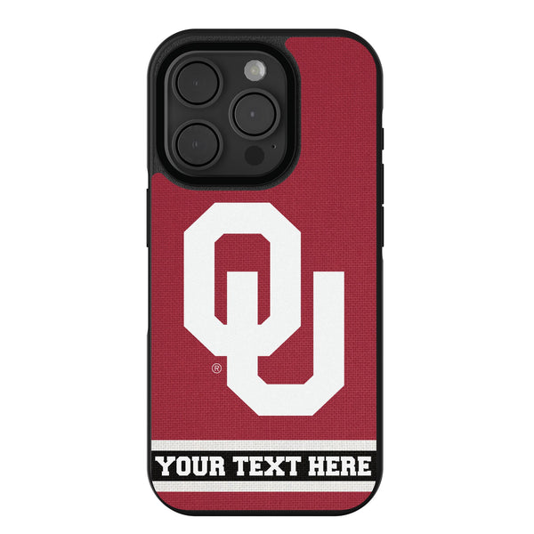 University of Oklahoma Sooners Personalized Stripe iPhone Bump Phone Case for Apple iPhone