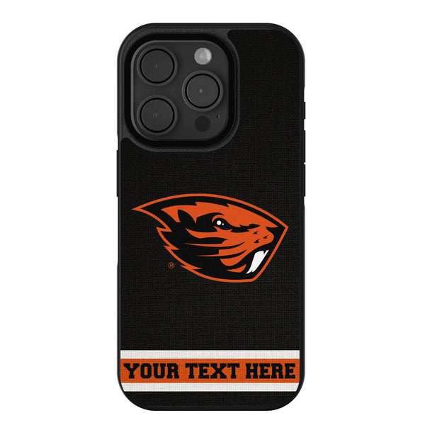 Oregon State University Beavers Personalized Stripe iPhone Bump Phone Case for Apple iPhone