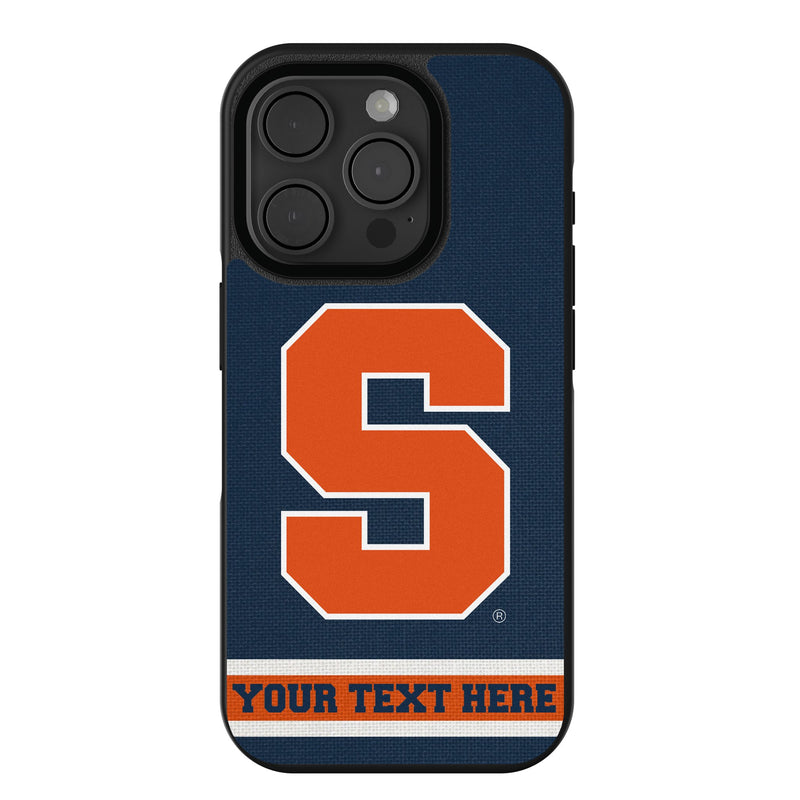 Syracuse University Orange Personalized Stripe iPhone Bump Phone Case for Apple iPhone