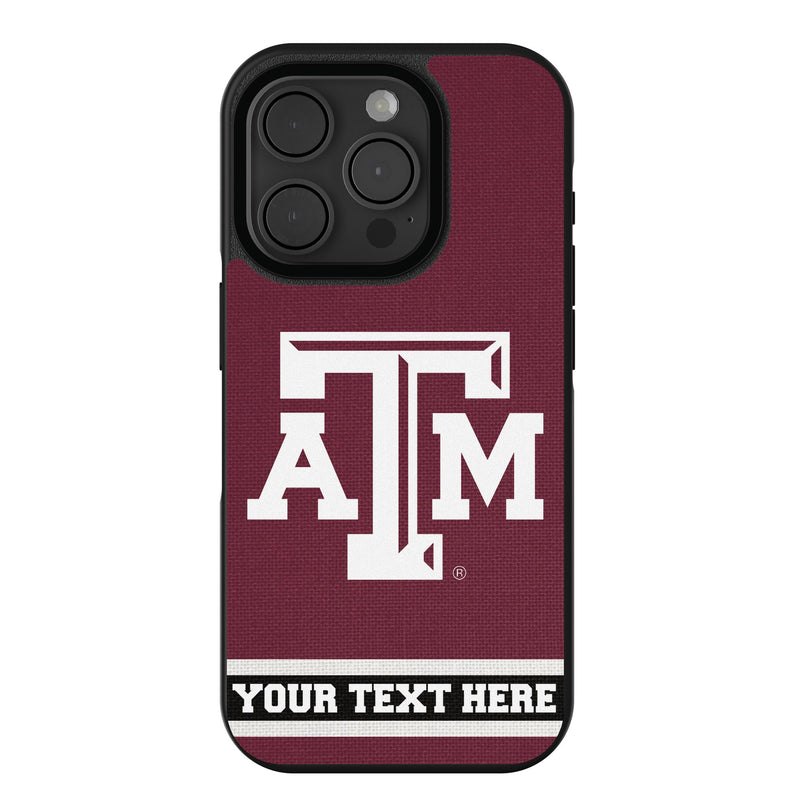 Texas A&M University Aggies Personalized Stripe iPhone Bump Phone Case for Apple iPhone