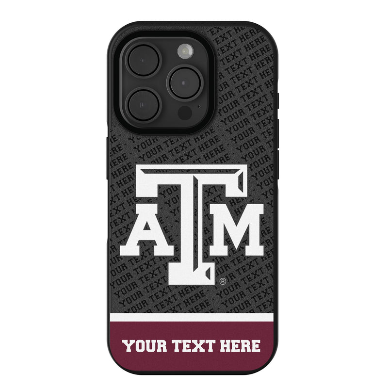 Texas A&M University Aggies Personalized EndZone Plus iPhone Bump Phone Case for Apple iPhone