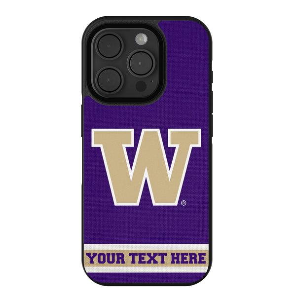 University of Washington Huskies Personalized Stripe iPhone Bump Phone Case for Apple iPhone