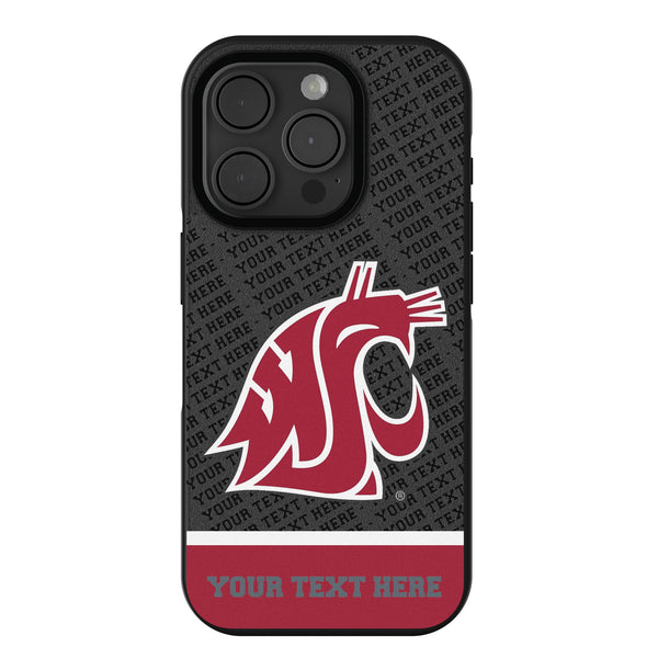 Washington State University Cougars Personalized EndZone Plus iPhone Bump Phone Case for Apple iPhone