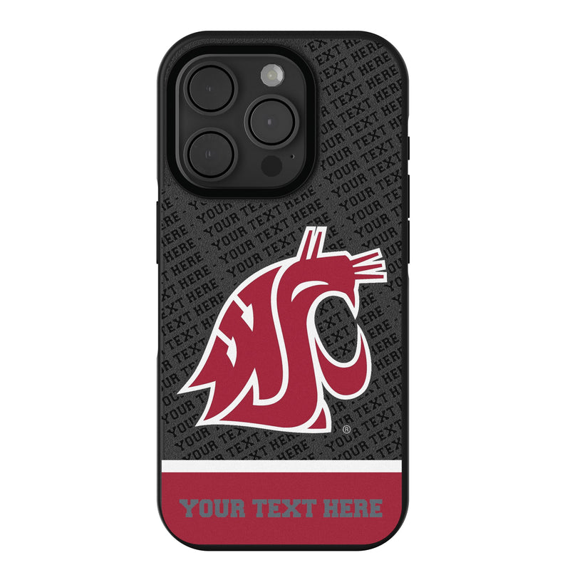 Washington State University Cougars Personalized EndZone Plus iPhone Bump Phone Case for Apple iPhone