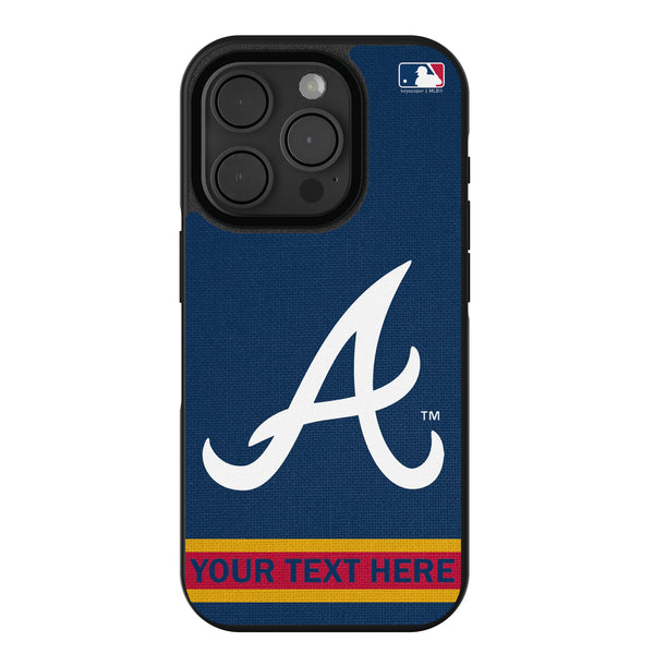 Atlanta Braves Personalized Stripe iPhone Bump Phone Case for Apple iPhone