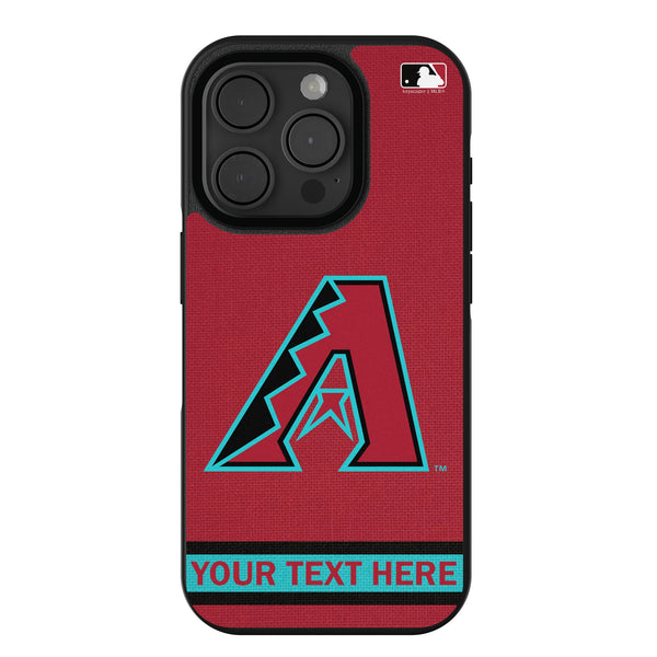 Arizona Diamondbacks Personalized Stripe iPhone Bump Phone Case for Apple iPhone