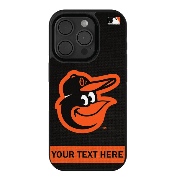 Baltimore Orioles Personalized Stripe iPhone Bump Phone Case for Apple iPhone