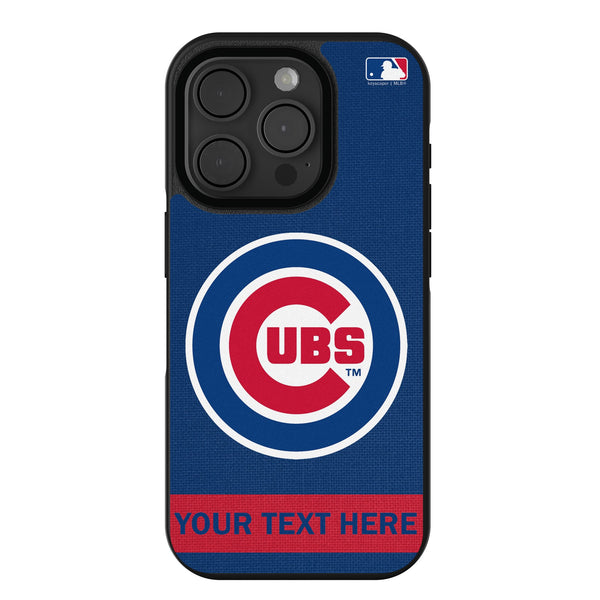 Chicago Cubs Personalized Stripe iPhone Bump Phone Case for Apple iPhone