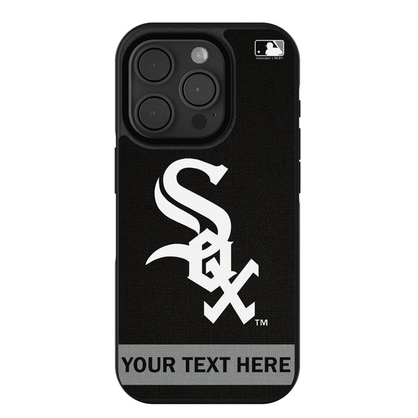 Chicago White Sox Personalized Stripe iPhone Bump Phone Case for Apple iPhone