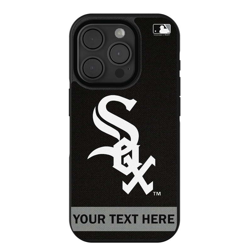 Chicago White Sox Personalized Stripe iPhone Bump Phone Case for Apple iPhone