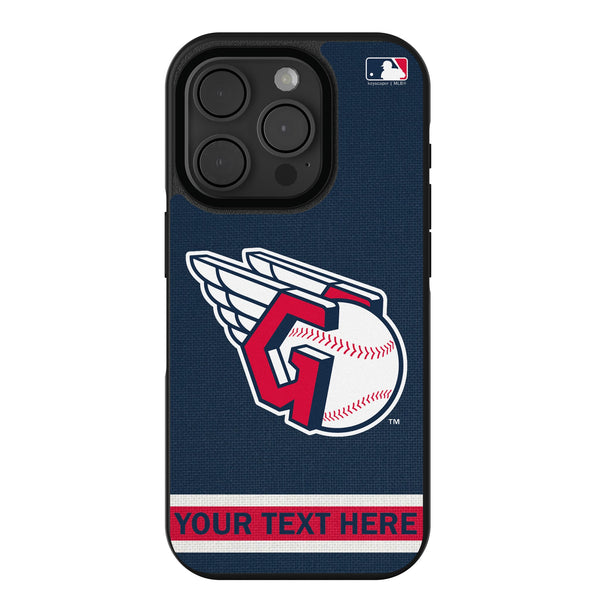 Cleveland Guardians Personalized Stripe iPhone Bump Phone Case for Apple iPhone