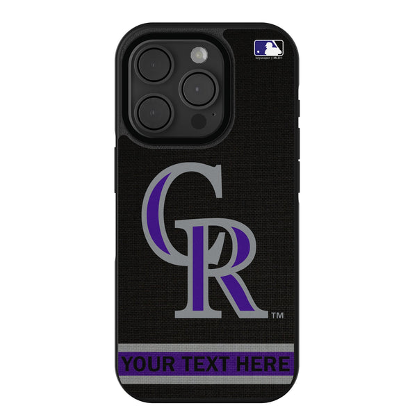 Colorado Rockies Personalized Stripe iPhone Bump Phone Case for Apple iPhone